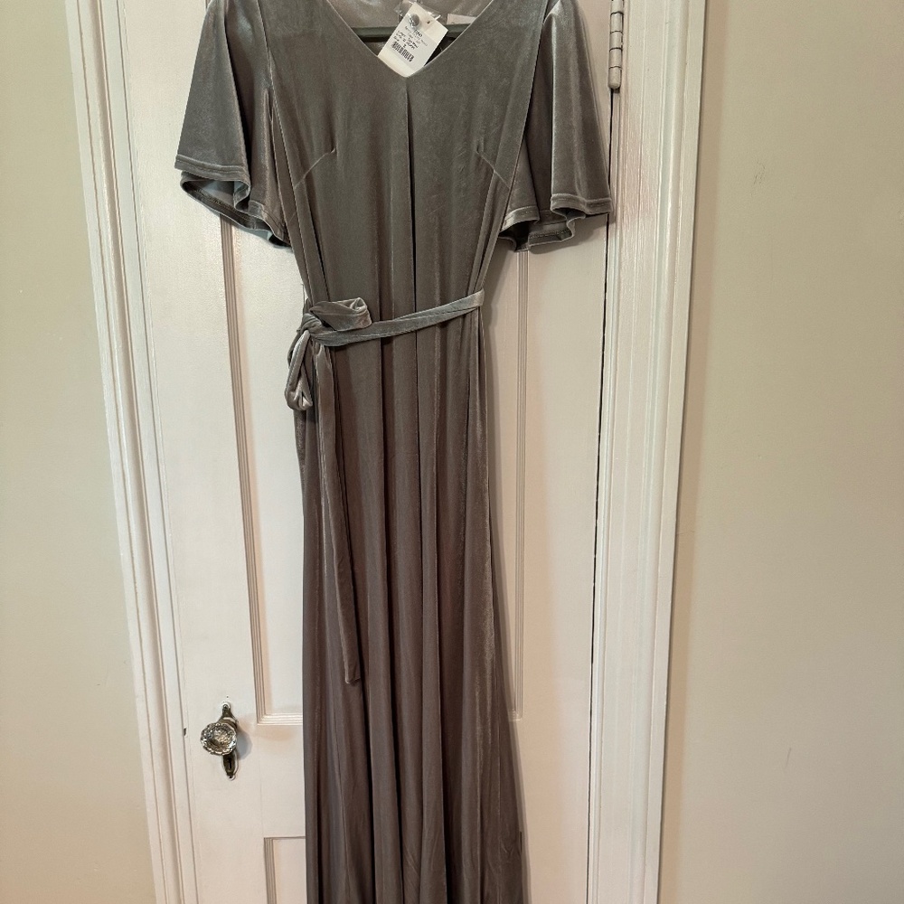 Revelry Reese Velvet Maxi Bridesmaid Dress
